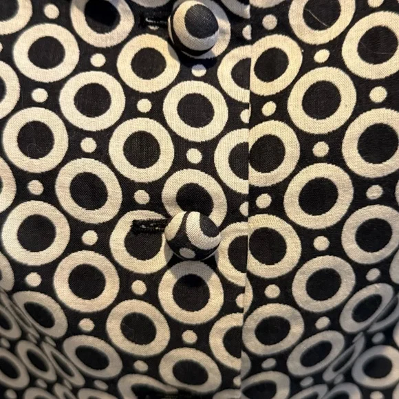 Etcetera by Carlisle Navy/Cream Cap Sleeve Shift Dress size 14/Large - Picture 6 of 9